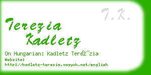 terezia kadletz business card